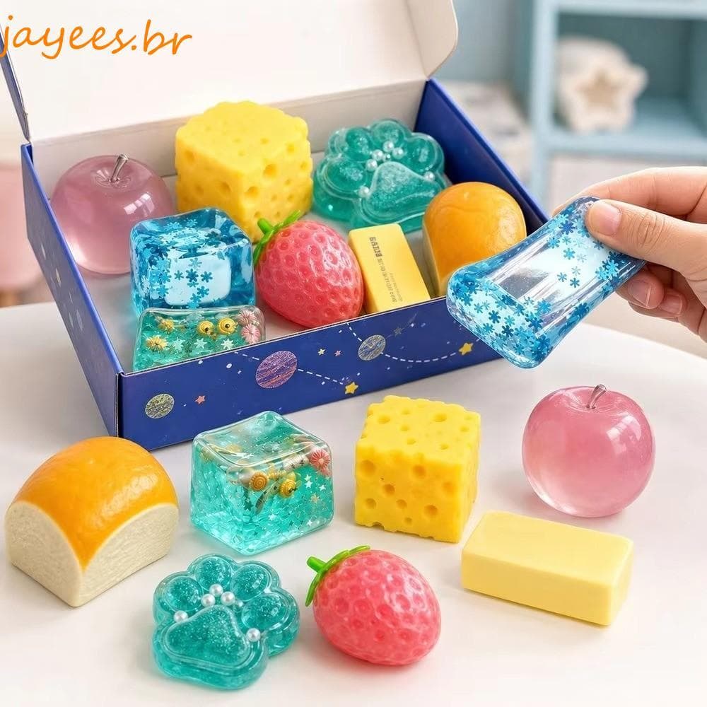JAYEES Pão Sensorial Fidget Toy , Manteiga Brinquedo Mole , Queijo Lento Subindo