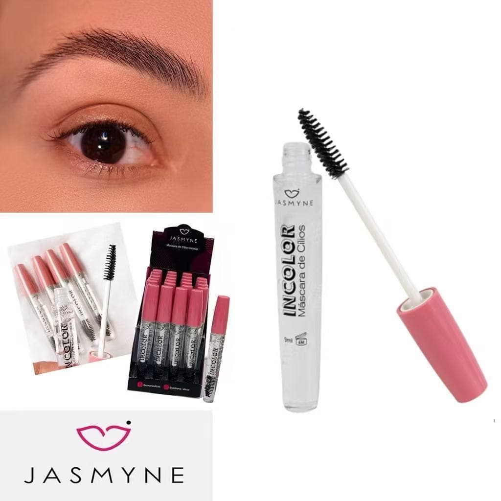 Jasmyne INCOLOR MASCARA DE CILIOS js01020 Transparente 9ml para Pentear e Fixar Cílios Limpos e Secos