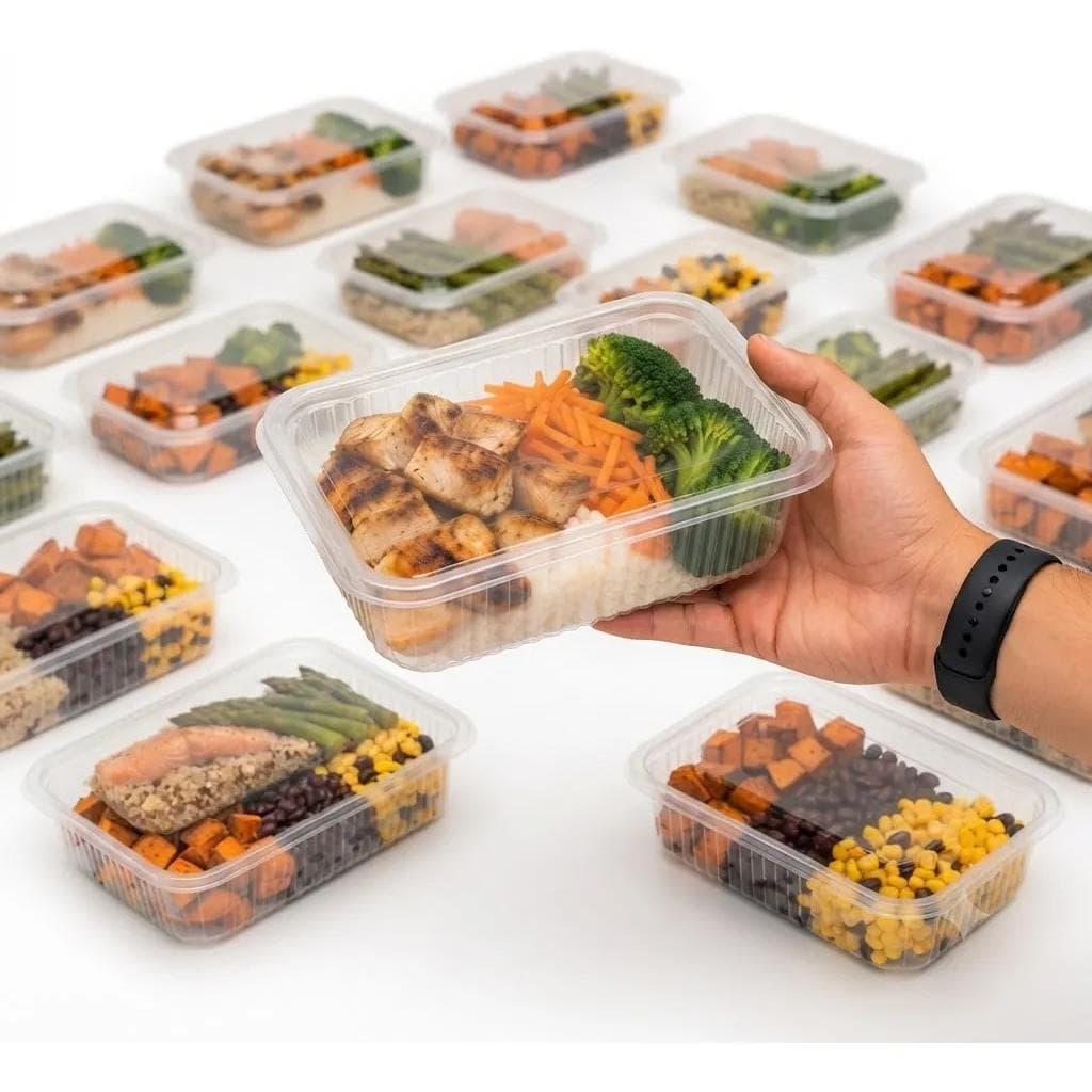 24un Pote Descartáv 500ml Freezer Microondas Marmita Meopack