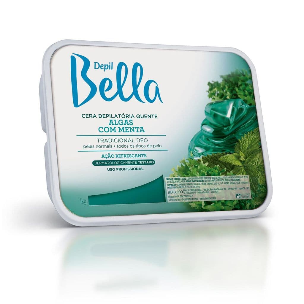 Cera Depilatória Depil Bella Algas com Mentas 1kg