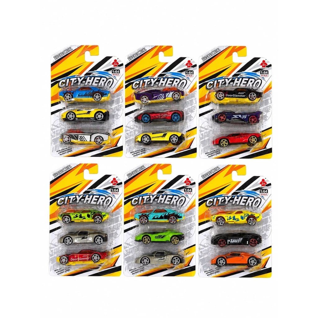 Kit Carrinho De Ferro com 1 e 3 pçs Estilo Hot Wheels Miniaturas Colecionáveis Hot Cars