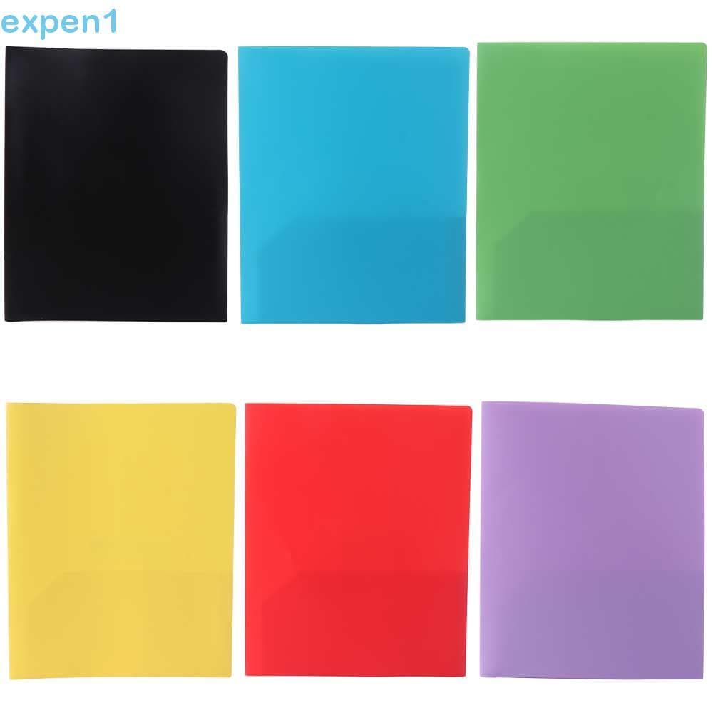 Pasta De Arquivo EXPEN A4 , Pastas Dobráveis Multicoloridas Da Moda , Bolso Dupla Face Simples PP De Grande Capacidade