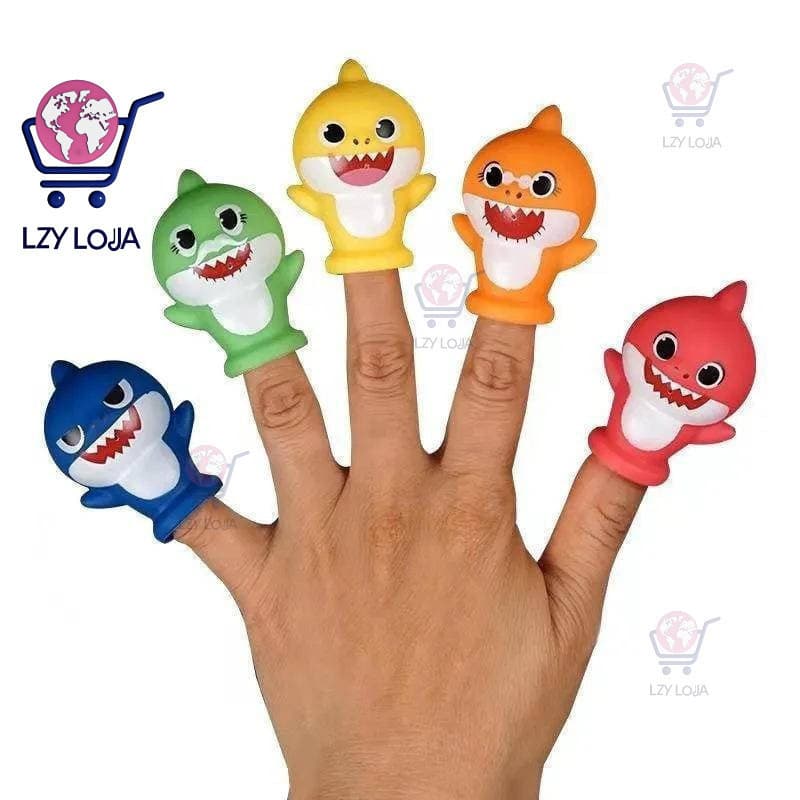 5 peças de brinquedos de dedo da família Baby Shark, presentes de aniversário para recém-nascidos e crianças F1BF
