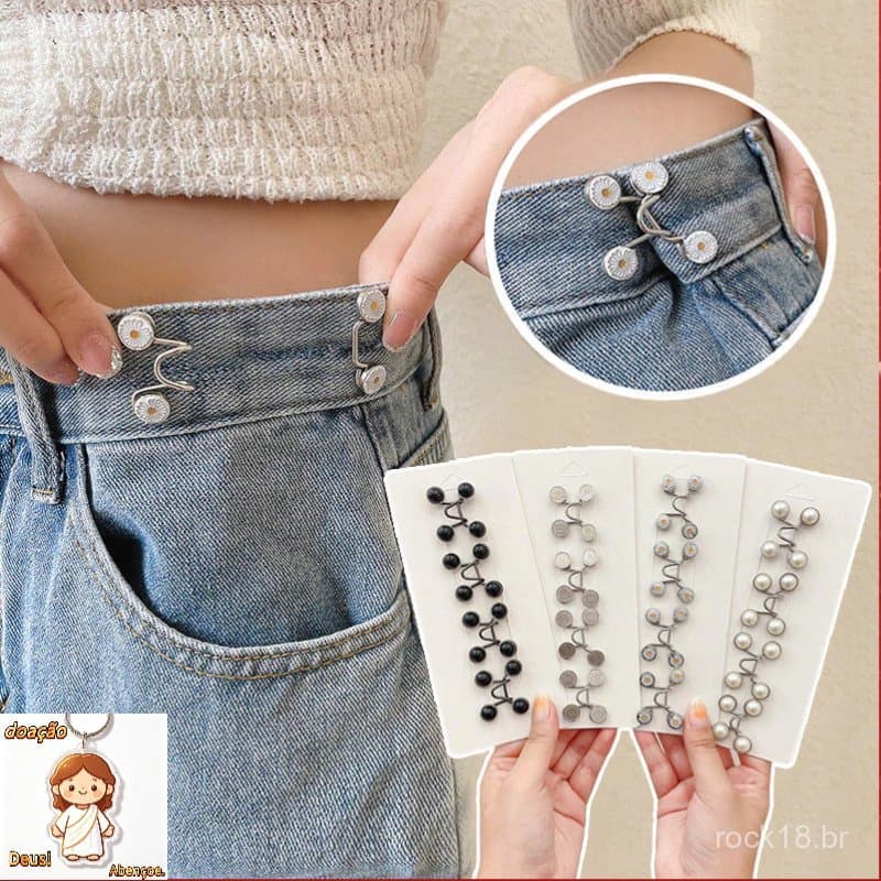 Alfinete De Aperto De Cintura – Prendedor De Roupas Ajustável Antiderrapante Para Vestido/Calça