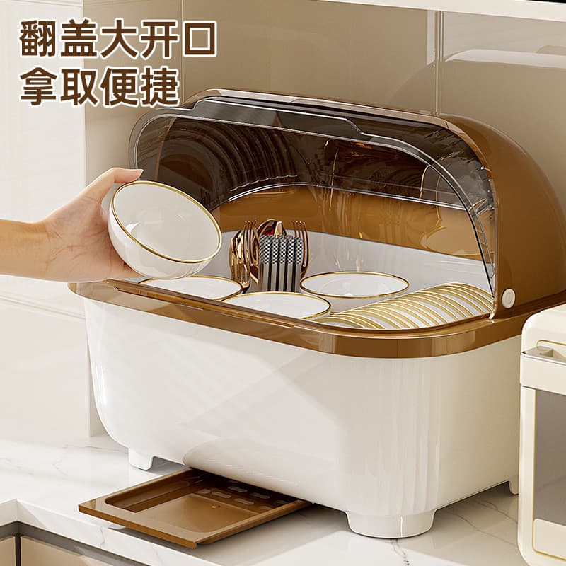 [Novo produto] caixa de armazenamento de utensílios de mesa cozinha doméstica Rack de drenagem de grande capacidade com