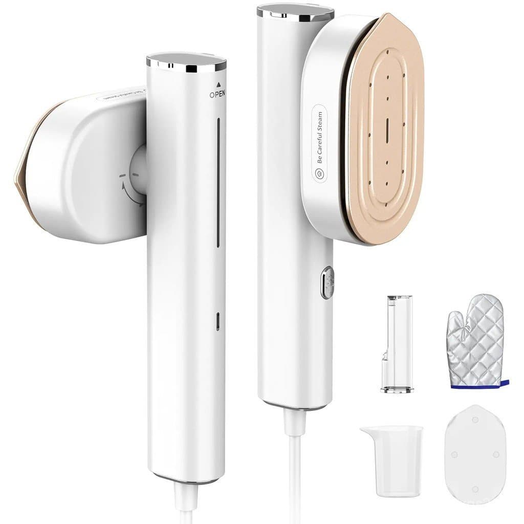 Vaporizador de Roupas ELORTI, Vaporizador e Ferro de Passar 2 em 1, Vaporizador e Ferro de Passar Portátil para Viagens,