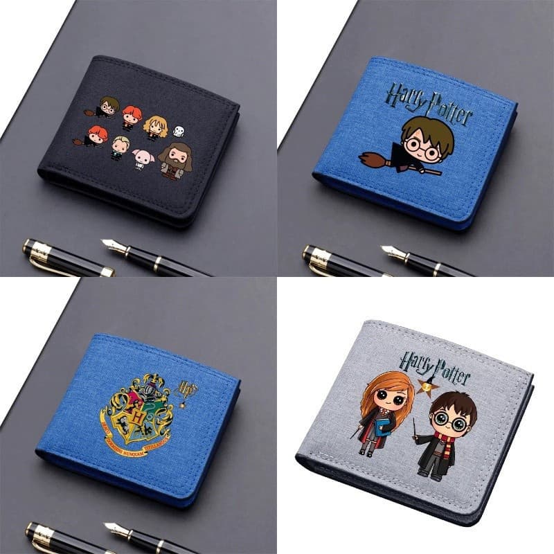 Harry Potter Venda Quente popular Simples casual Dos Desenhos Animados anime Estudante Dobrável Carteira Curta Leve Lona