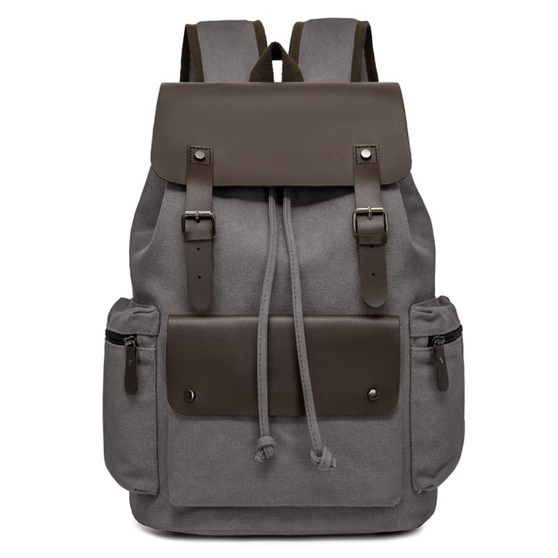 Mochila Vintage de Lona para Homens, Grande Capacidade, para Viagens e Uso Casual Escolar