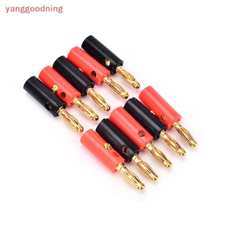 (YGN) 10 Pçs/Lote Parafuso De Alto-Falante De Áudio banana Placa De Ouro Conectores 4mm