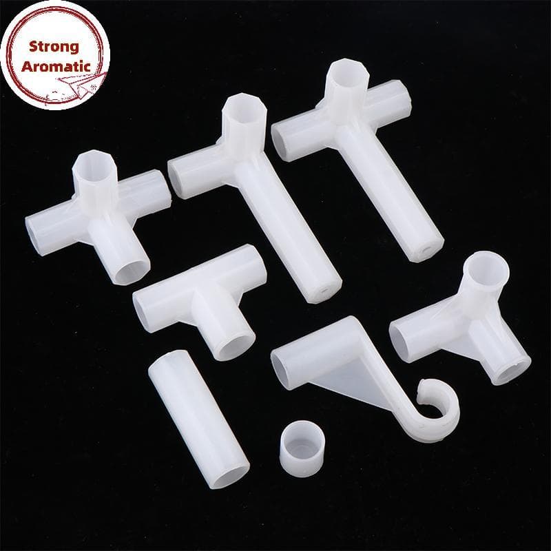StrongArom 2pcs ID13mm Adaptador De Tubo De Junta De Quatro Cinco Vias , Acessórios De Gancho De Guarda-Roupa De Pratele
