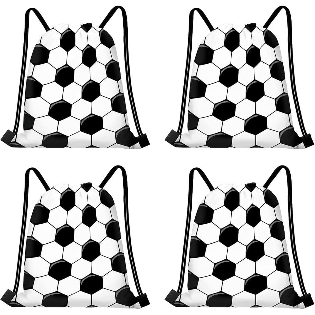 16 Sacolas de Presente para Futebol, Sacolas com Cordão para Futebol, Mochila Esportiva, Sacolas com Cordão para Bolas,