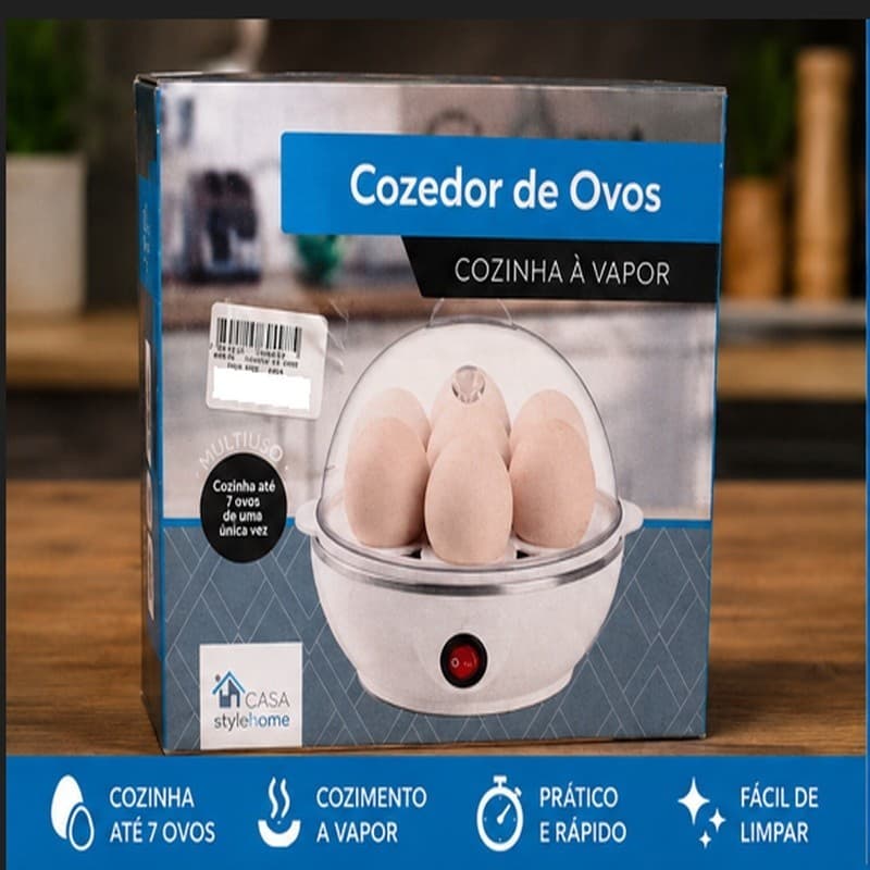 Cozedor de Ovos Elétrico a Vapor para 7 Ovos 127V | Prático e Rápido