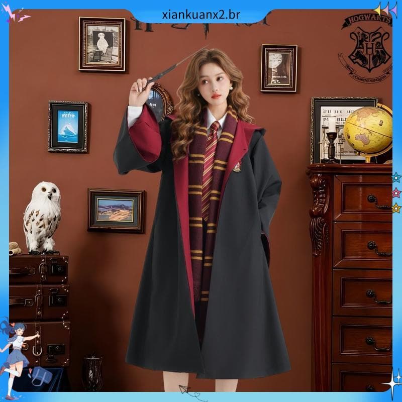 Estúdios universais USJ Harry Potter Robe Mágico College Robe cos Traje Halloween Conjunto de roupas genuínas