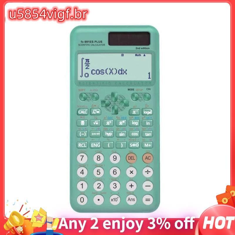 Calculadora Científica 417 Funções-991ES PLUS-2a Edição Movida A Energia Solar Para Alunos E Professores D