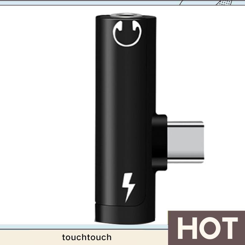 2 Em 1 Tipo C Adaptador Divisor Para 3.5Mm Áudio Fone De Ouvido Carregamento Jack Cabo AUX Conector-B touchtouch1 . br