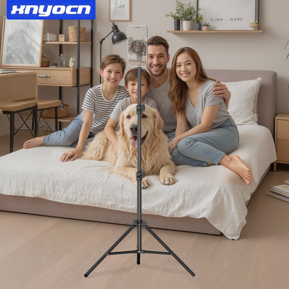 Suporte Magnético Para Telefone Com Tripé De Chão De 1.6 M , Ímã N52 Operação Uma Mão E 360 ° Rotação , Universal MagSaf