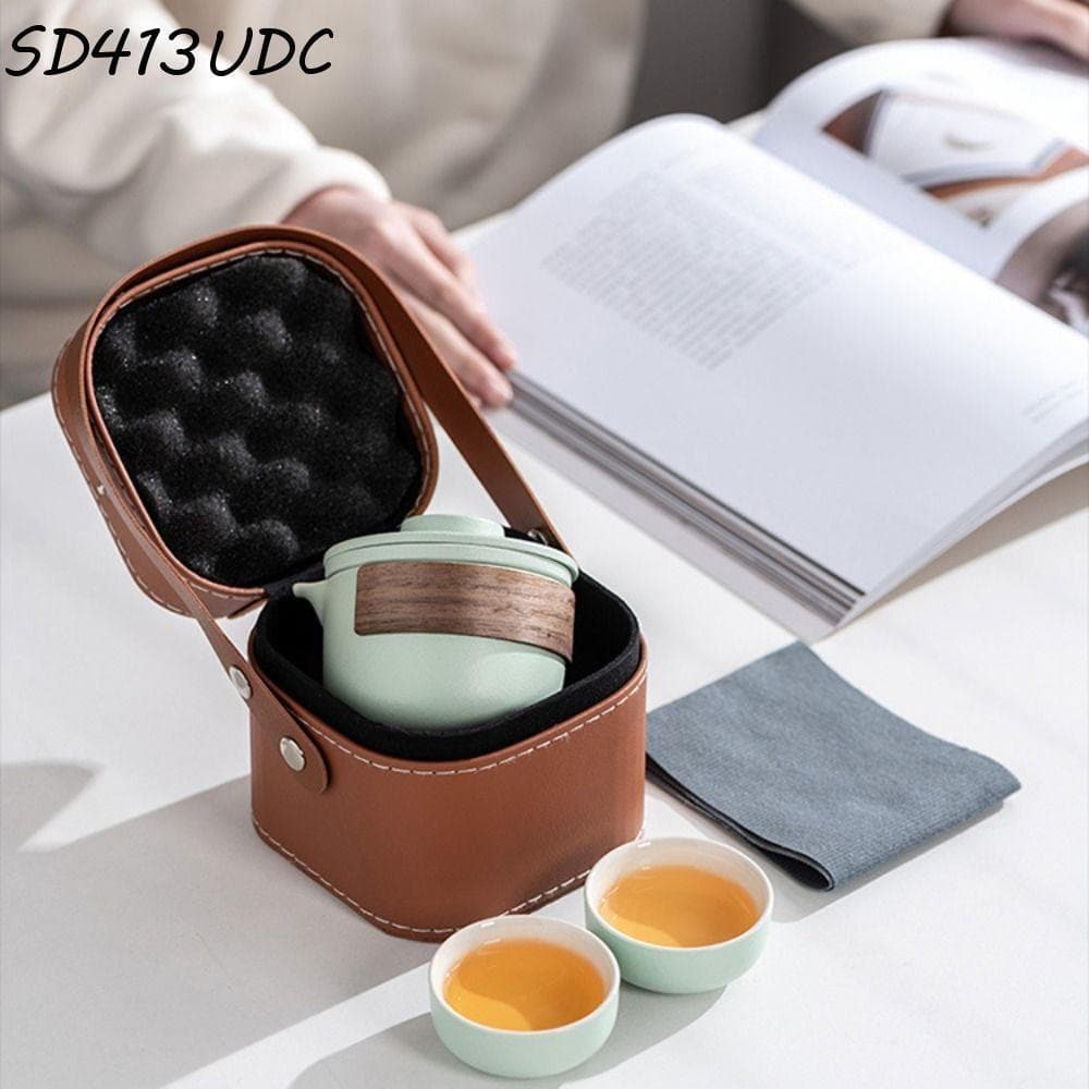 Bules De Cerâmica Para Viagem SUNDANCE , Conjuntos De Chá De Porcelana Estilo Chinês Portátil , Mini Conjunto De Xícara