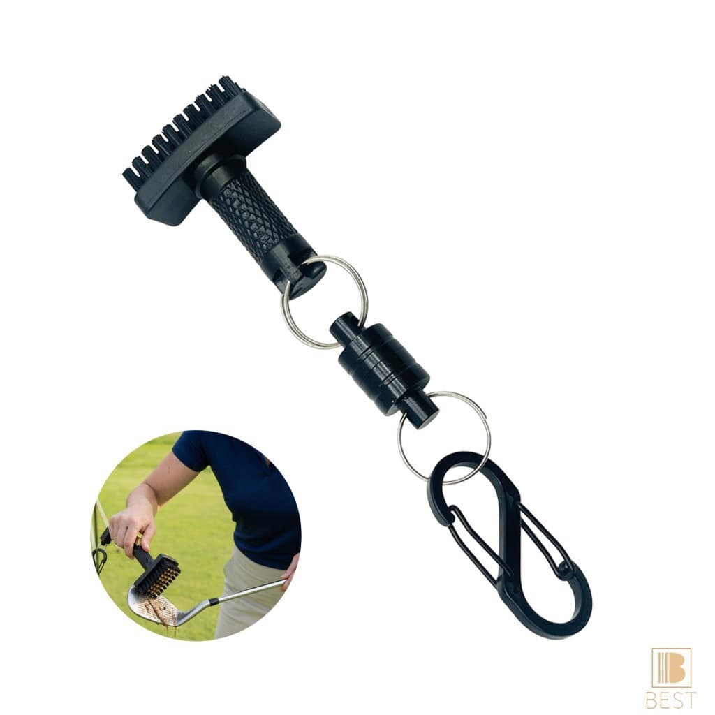 Mini Escova De Limpeza De Taco De Golfe De Nylon Limpador De Ranhuras Profundas Alça Antiderrapante Portátil