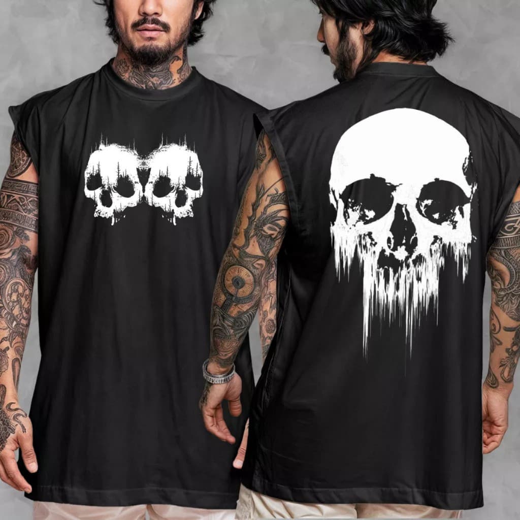 Camiseta Regata Oversized Machão Masculino 100% Algodão Camisa Streetwear Malha Premium