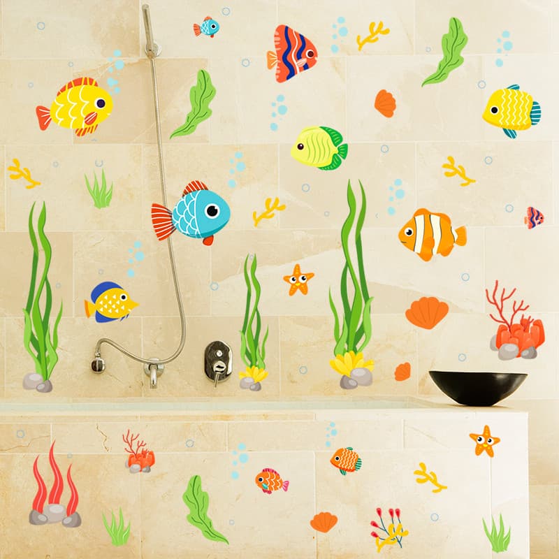 Banheiro banheiro telha adesivos decoração à prova dwaterproof água piscina jardim de infância adesivos crianças adesivo