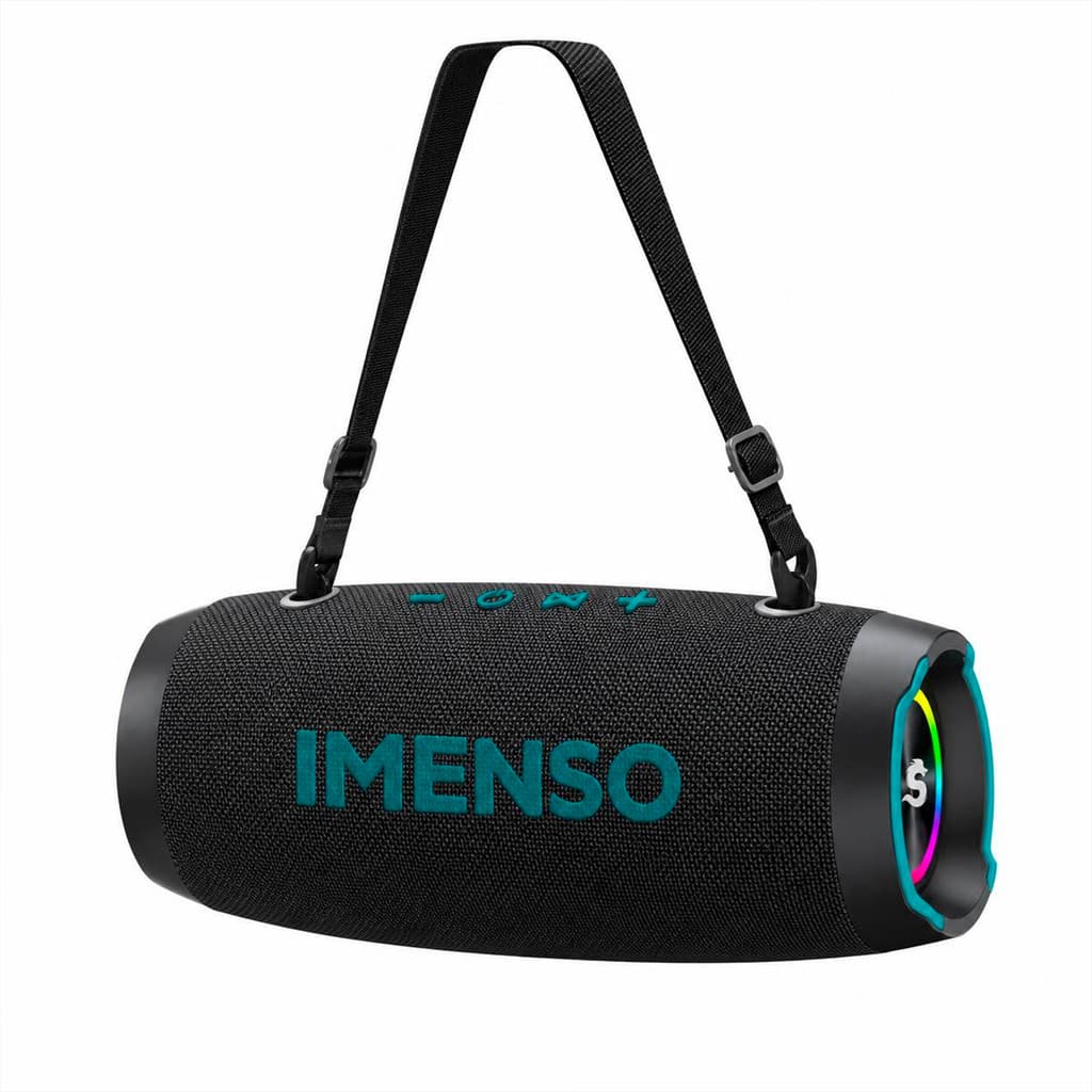 Caixa de som Wassay bluetooth portátil 100W com TWS e LED para festas