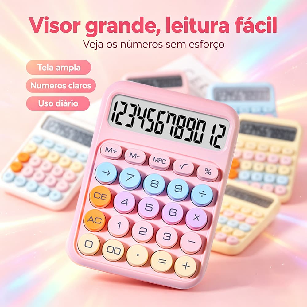 🎨 Calculadora Cores Morandi 12 Dígitos | Versão Padrão E Solar Para Estudos E Trabalho
