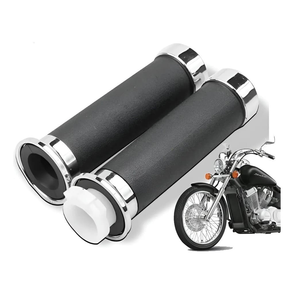 1 Par Manopla Punho 25mm/ Polegada Universal Moto Shadow 600 750 C/ Roldana