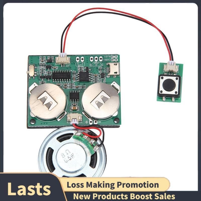 Módulo De Som Gravável , Controle De Botão , Chip , 8M , MP3 , WAV , Leitor De Voz , Placa Programável Com Alto-Falante