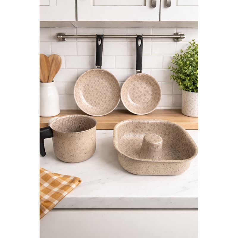 Kit Cozinha Antiaderente 4 Peças – Frigideiras + Assadeira + Caneco | Prático e Completo