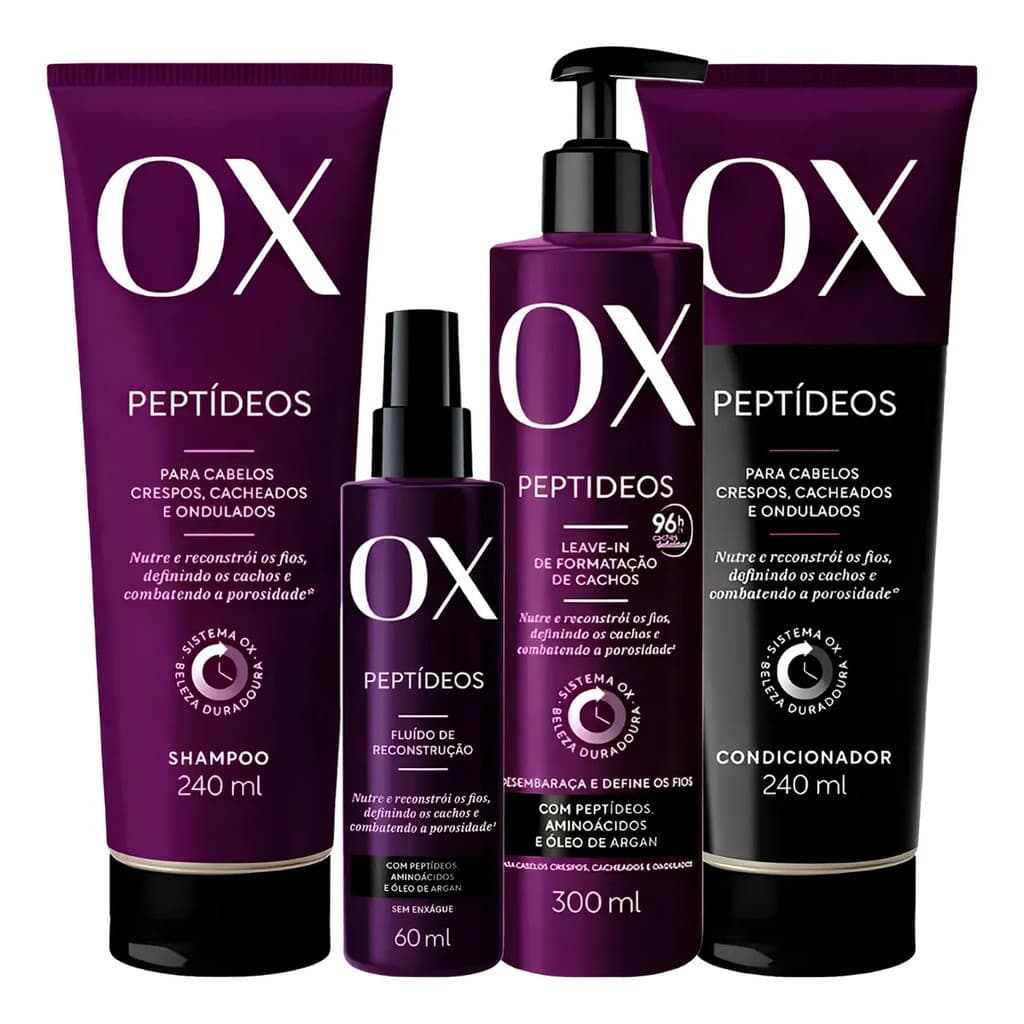 Kit De Cabelo Linha Peptídeos Ox Cabelos Cacheados