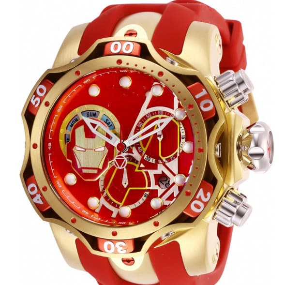 League of Legends Relógio Punk Dourado Ferro Vermelho INVICTA Marvel Iron Warrior Europeu Americano Spiderman Pulseira d