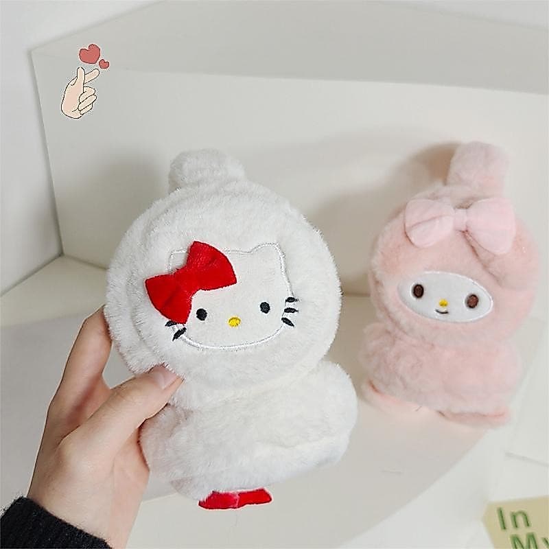[PEBR] Protetores de Orelha de Pelúcia Sanrio Kuromi Cute My Melody, Quentes, à Prova de Vento, para o Inverno TEQS