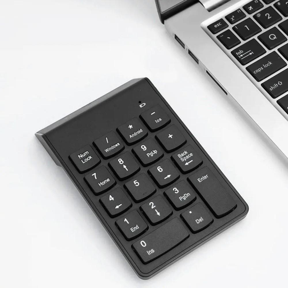 Teclado Sem Fio FIWICKA , Mini Digital Com Calculadora De Design Fino , Numérico Bluetooth