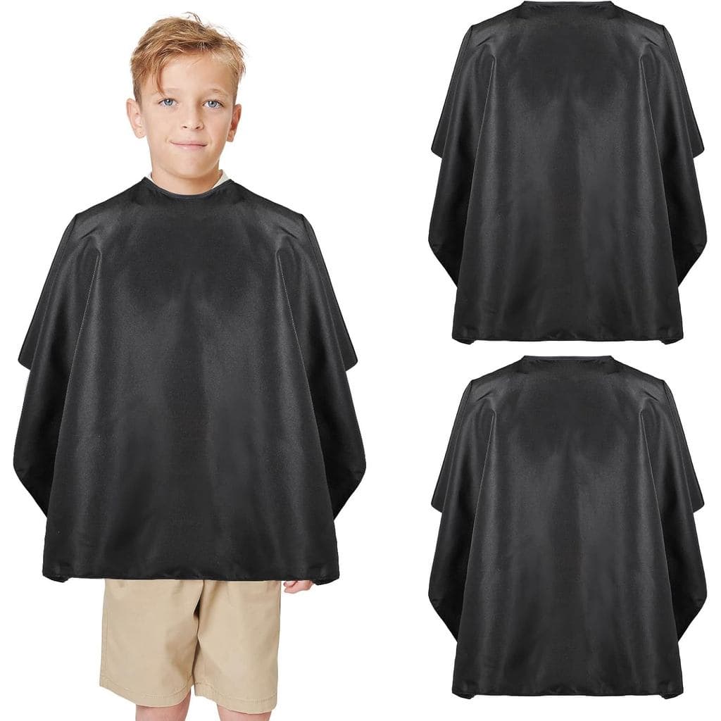 InnoHHustle Capa de Corte de Cabelo Infantil, 2 Peças de Capa de Corte de Cabelo Impermeável, de Barbeiro, Capas de