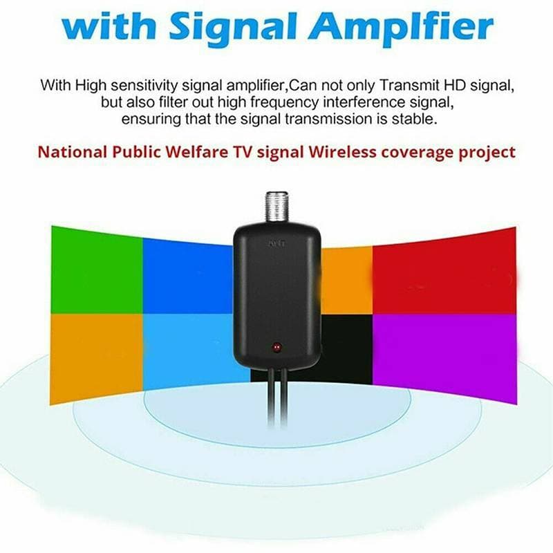 [kaan] Antena HDTV De Alcance De 5000 Milhas 4K HD Amplificador De Sinal Aéreo De TV Digital Interna BR