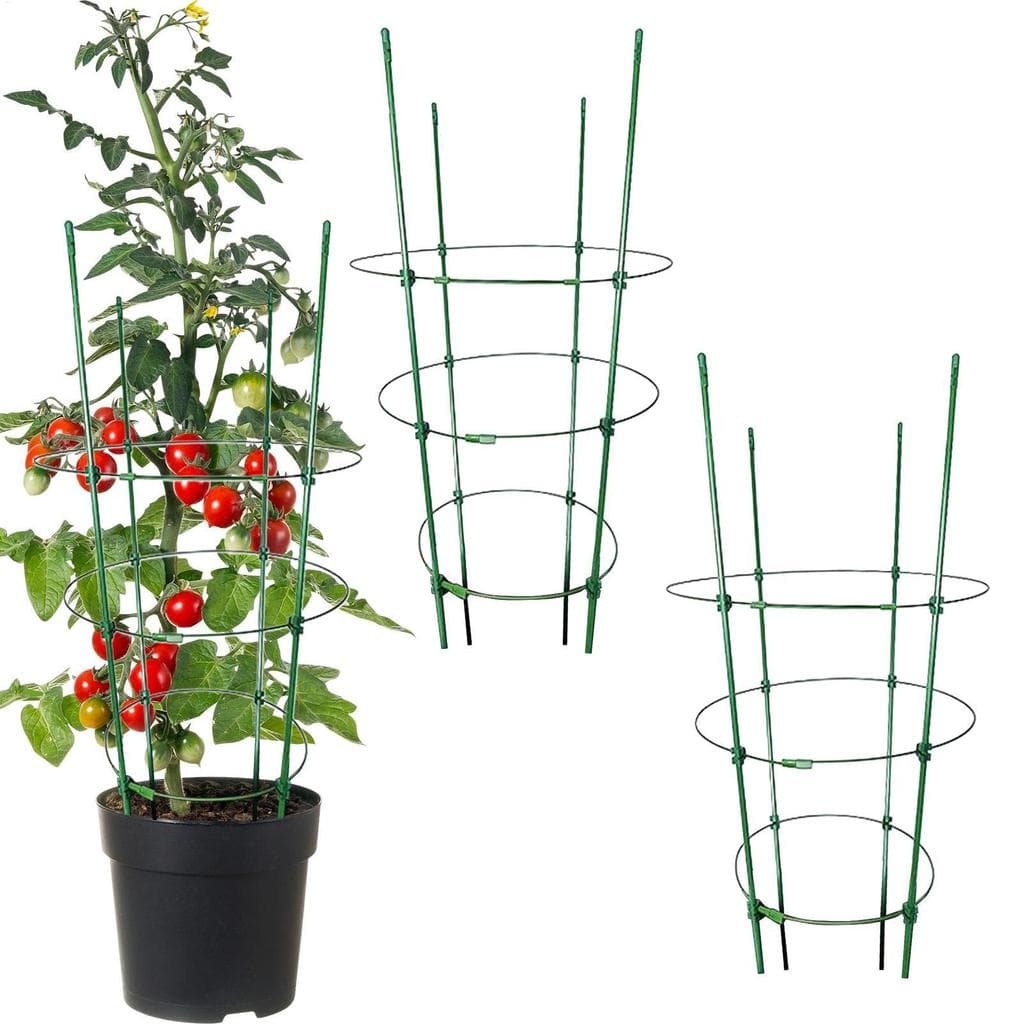 Gaiolas De Tomate Para Jardim , Treliça Vertical Resistente À Prova De Ferrugem , 3 Peças , Estrutura De Suporte Gaiola