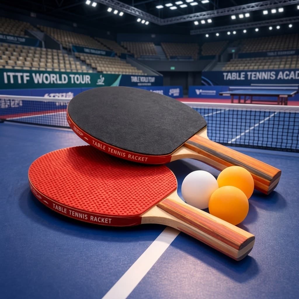 Jogo Ping Pong Oásis Par de Raquetes Madeira 3 Bolinhas Estojo Prático Fim de Semana