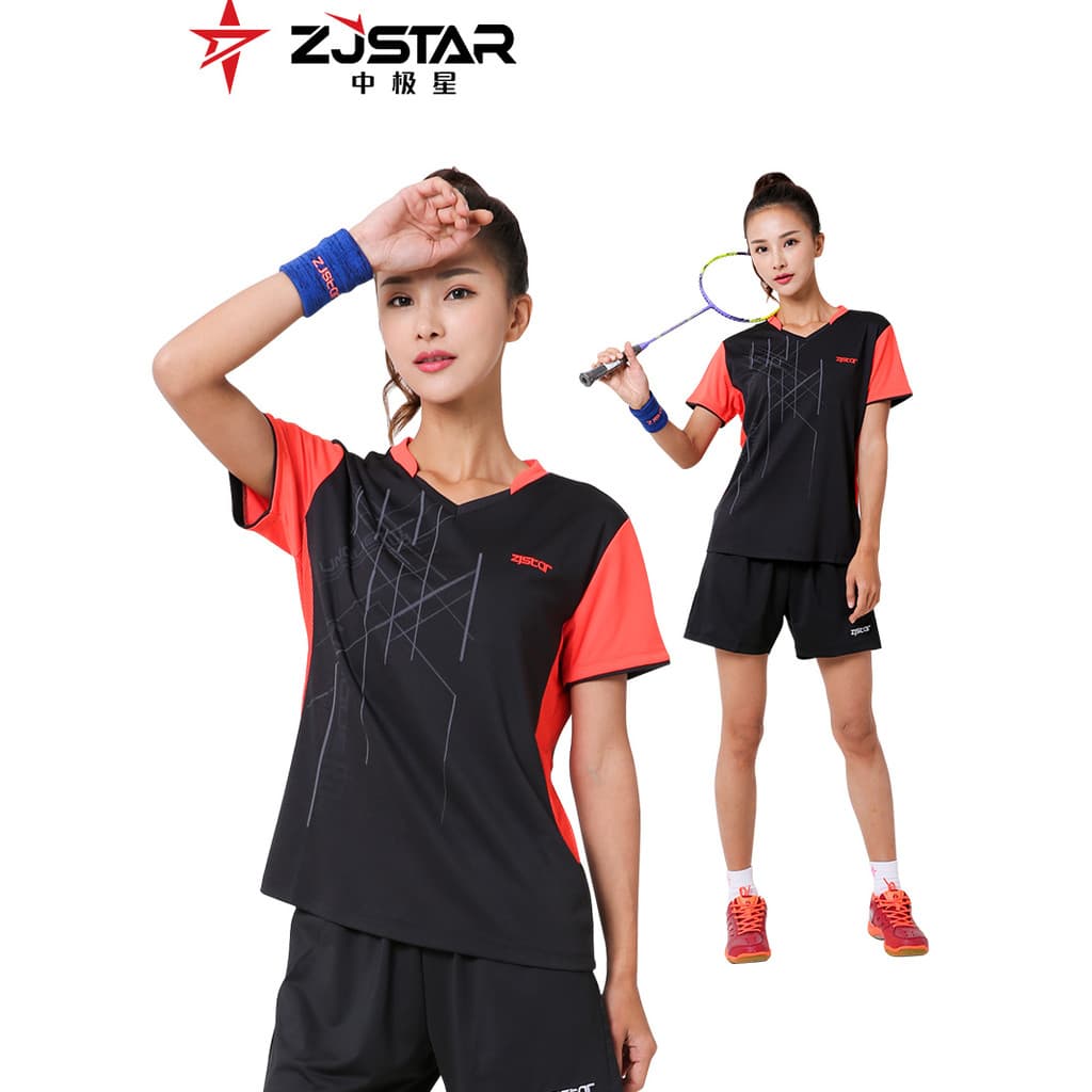 Primavera verão médio pólo estrela badminton uniforme de secagem rápida competição uniforme Shorts camiseta esportiva ba