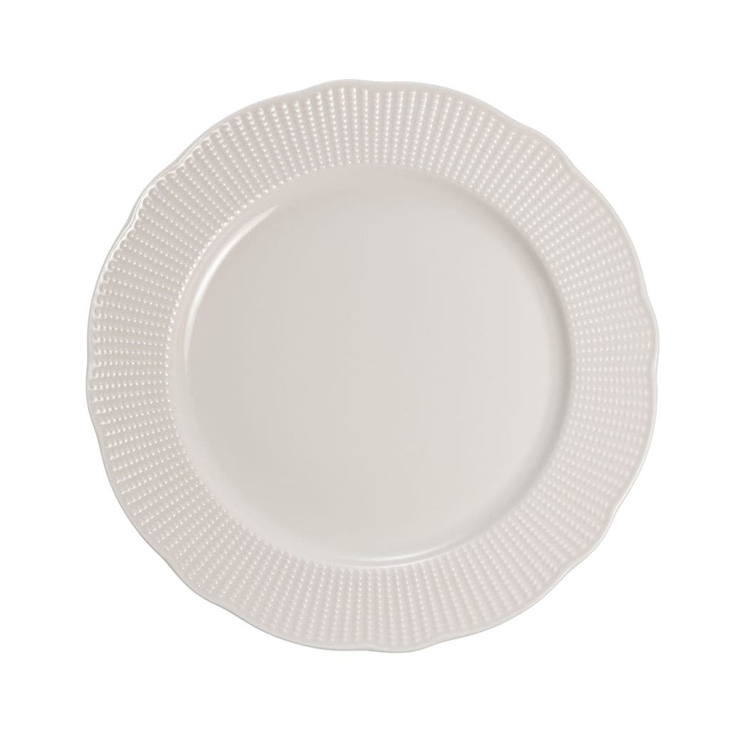 Prato de Sobremesa 21cm em Porcelana Branca Perle L’Hermitage