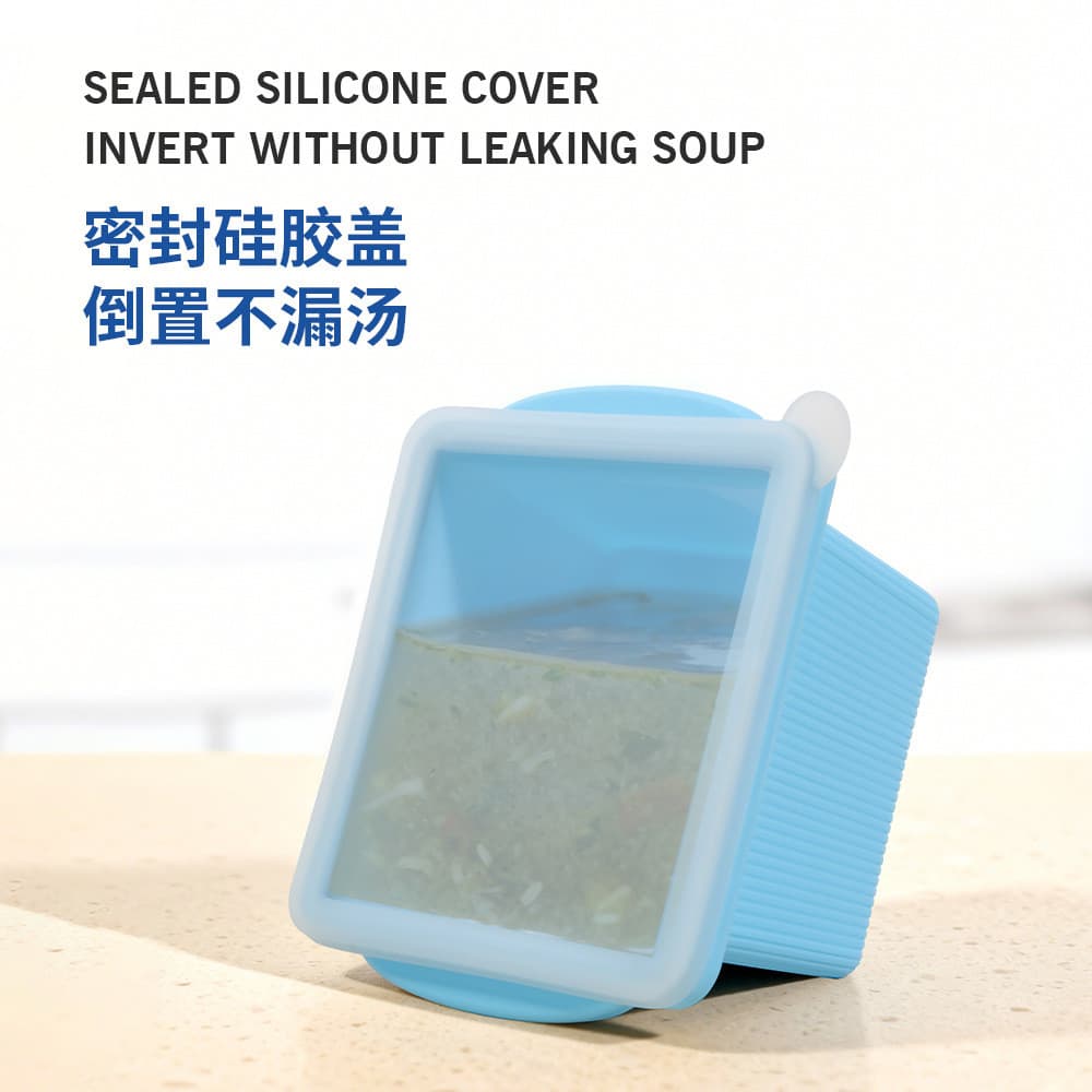 Fazendo molde de Silicone para sopa congelada com compartimento de gelo de ferro Armazenamento de alimentos complementar