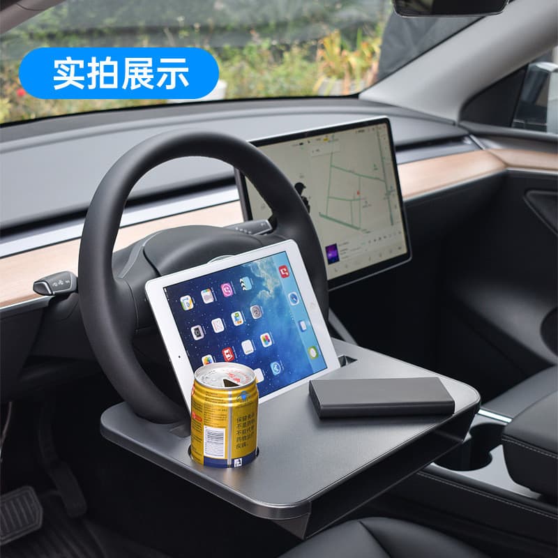 Mesa para Volante de Carro Shunwei, Caixa de Armazenamento para Espaços Vazios, Suporte para Laptop 2 em 1, Mesa de Jant