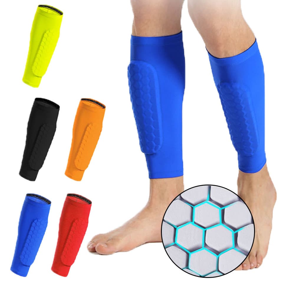 1 Peça Caneleiras À Prova De Colisão Esporte Favo De Mel Antiderrapante Fitness Respirável Proteção Para Pernas De Futeb