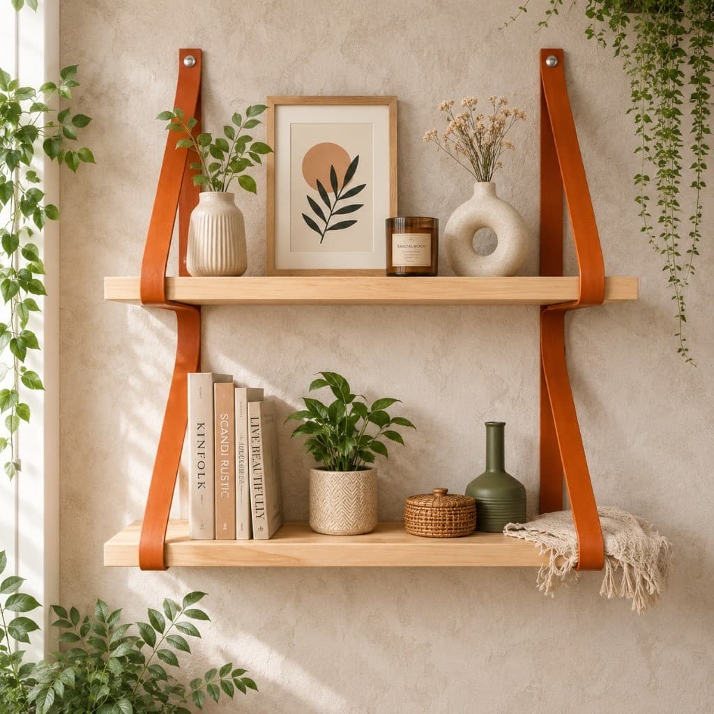Kit 2 Prateleiras de Parede em MDF com Design Moderno para Sala, Cozinha, Quarto Banheiro Decoração