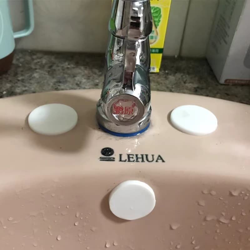 Tampa decorativa para torneira de lavatório, furo de instalação, lado do lavatório, plugue de vedação de Silicone com tr