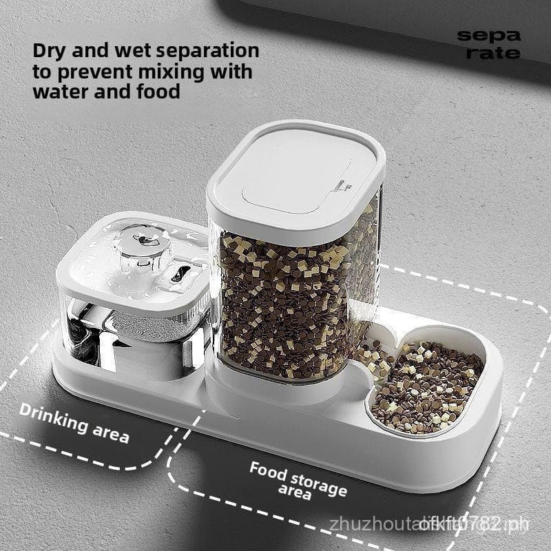 Comedouro e bebedouro automático para gatos 2 em 1, alimentação e bebedouro com fluxo circulante, tigela de água para an