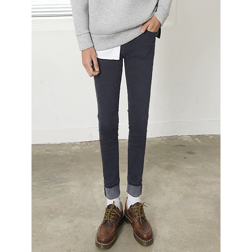 Calças masculinas na moda de alta elasticidade versão coreana All-Match magro-ajuste Jeans masculino high Street S