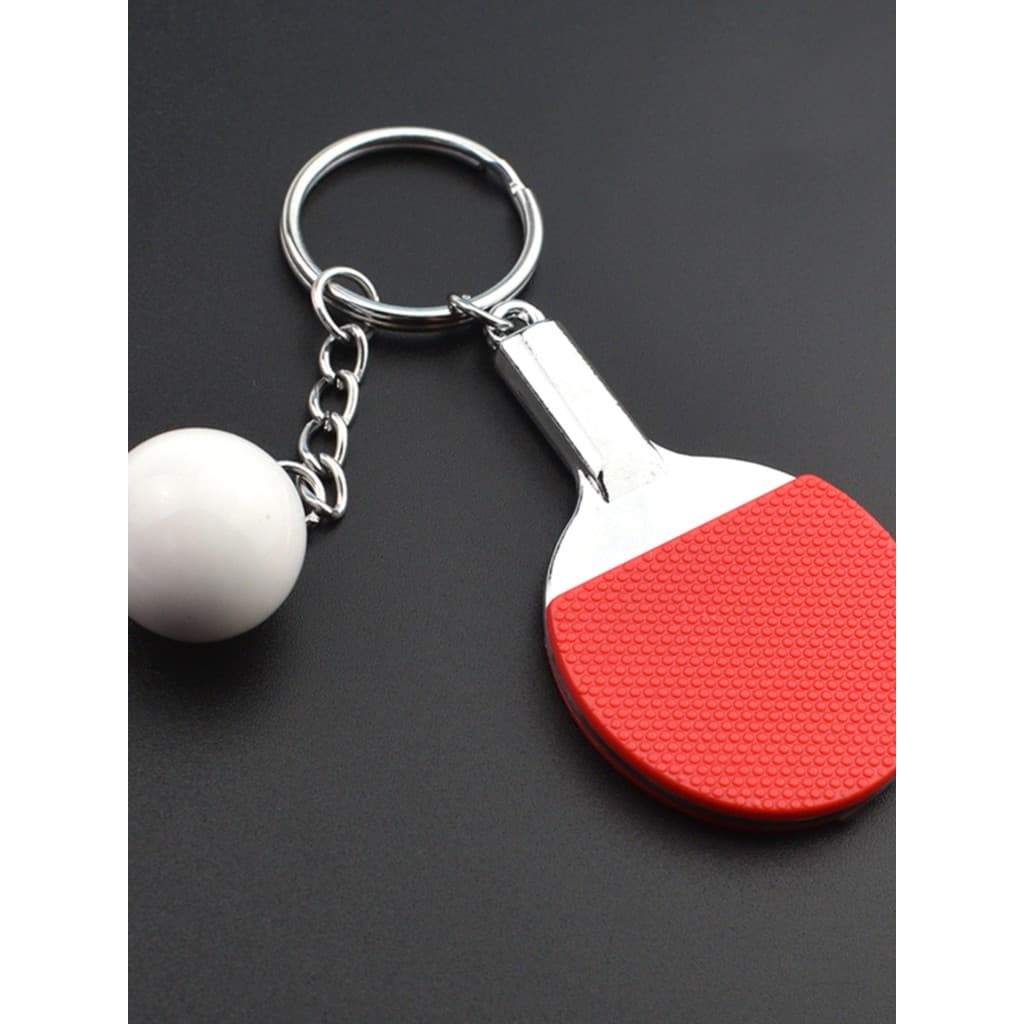 Chaveiro de tênis de mesa pingente Metal simulação Badminton chave pingente presentes esportivos lembrança logotipo grav