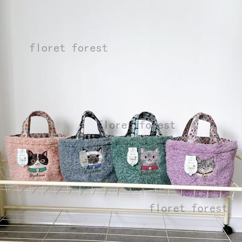 Japão japão Kusuguru genuíno mel feijão princesa bolsa bolsa tecido de pelúcia Jacquard lancheira PR003