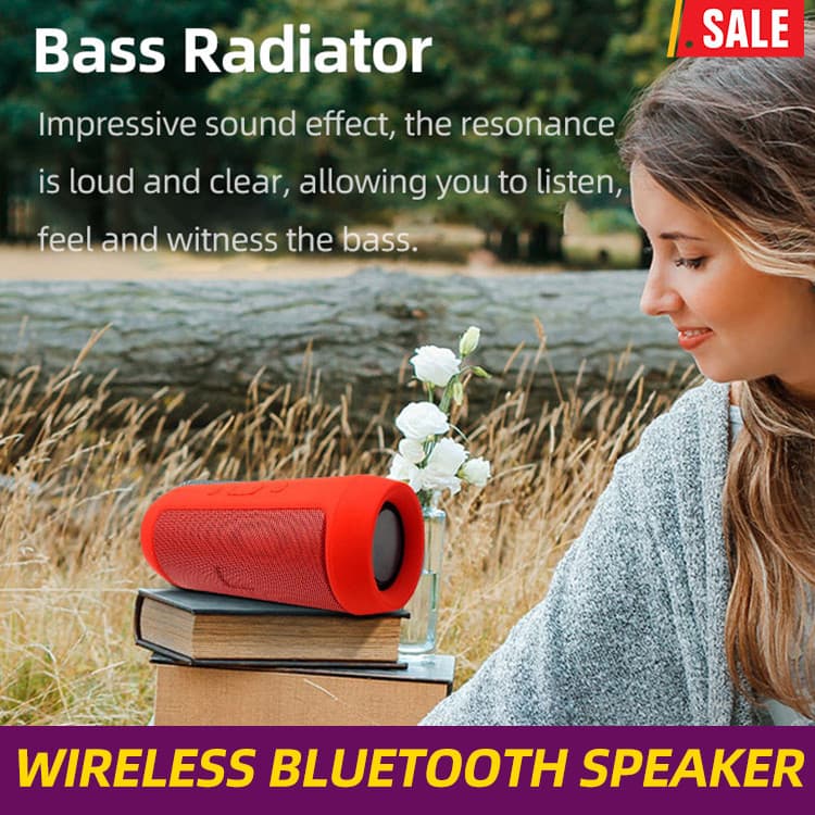 [Som Potente] Mini Caixa de Som Bluetooth com Rádio/FM e Entrada para Cartão Mini/Portátil