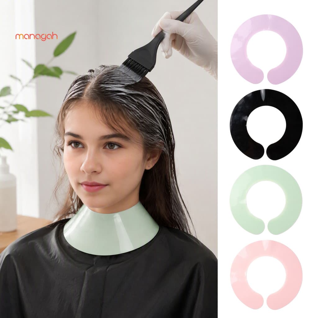 Envoltório De Pescoço De Silicone , Protetor Para Tingimento De Cabelo Antiincrustante Salão De Cabeleireiro E Cuidados